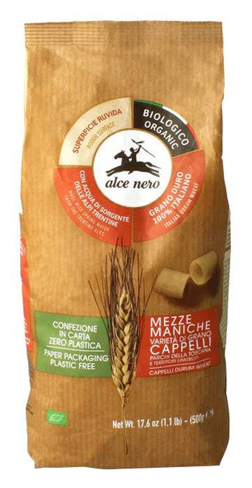 ALCE NERO Pasta Mezze Maniche Semola Sen Cappelli - Lovesano