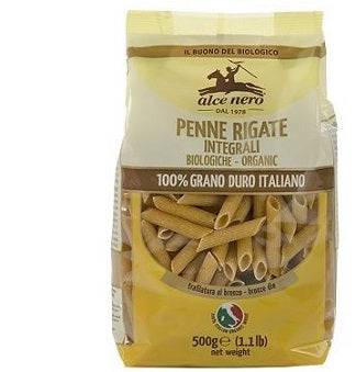 ALCE NERO Pasta Penne Rigate Integr.Bio 500g - Lovesano