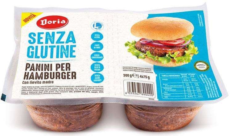 DORIA PANINI HAMBURGER 4X75G - Lovesano