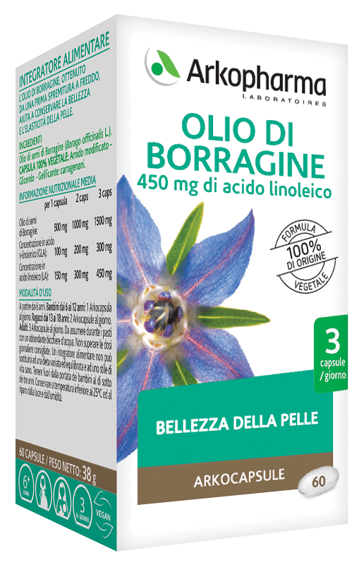 ARKOCAPSULE OLIO BORRAG 60CP BIO - Lovesano