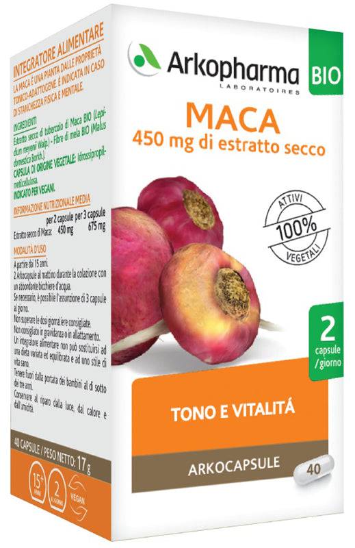 ARKOCAPSULE MACA BIO 40CPS - Lovesano