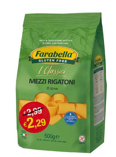 FARABELLA Pasta Mezzi Rigatoni 500g Promo - Lovesano