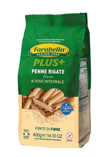 FARABELLA Pasta Penne Rigate Riso integrale 400g - Lovesano