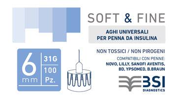 SOFT&FINE Ago Insulina 31g 6mm100pz - Lovesano