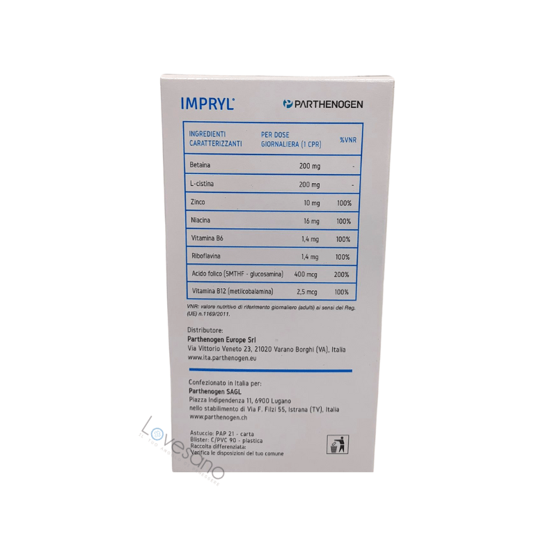 Impryl Integratore antiossidante 30 compresse - Lovesano
