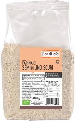 FARINA SEMI LINO SCURI BIO400G - Lovesano