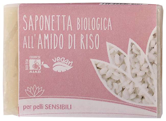 FIOR DI LOTO Sapone Amido Riso Bio 100g - Lovesano