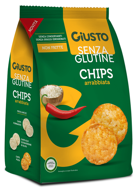 GIUSTO S/G CHIPS ARRABBIATA40G - Lovesano