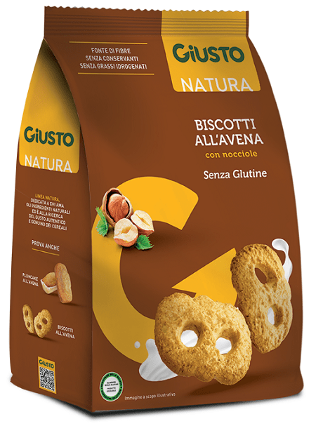 GIUSTO S/G BISCOTTI AVENA NOCC - Lovesano