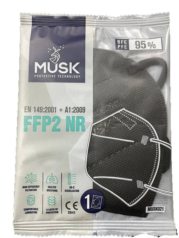 MASCHERINA FFP2 NERA MUSK 10PZ - Lovesano