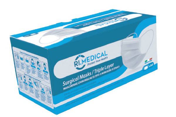 MASCHERINA CHIR 50P COLOR ASSORT - Lovesano