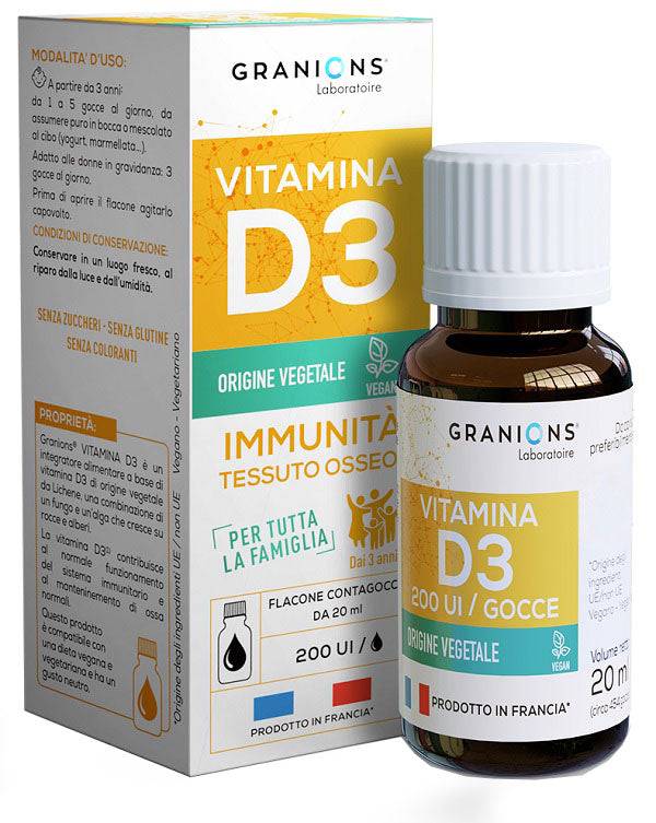 GRANIONS Vitamina D3 Gtt 20ml - Lovesano