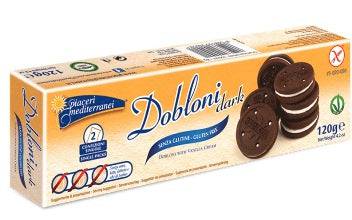 PIACERI MEDITERRANEI Biscotti Dobloni Dark 120g - Lovesano