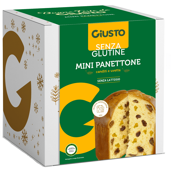 GIUSTO Mini Panettone con Uvetta e Canditi 100g - Lovesano