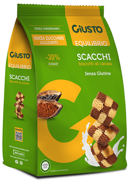 GIUSTO S/G Biscotti Scacchi 250g - Lovesano