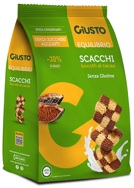 GIUSTO S/G Biscotti Scacchi 250g - Lovesano 