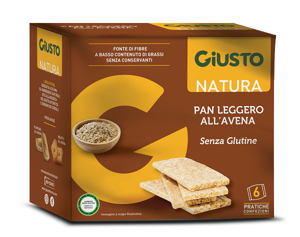 GIUSTO S/G Pan Leggero Avena 6x25g - Lovesano