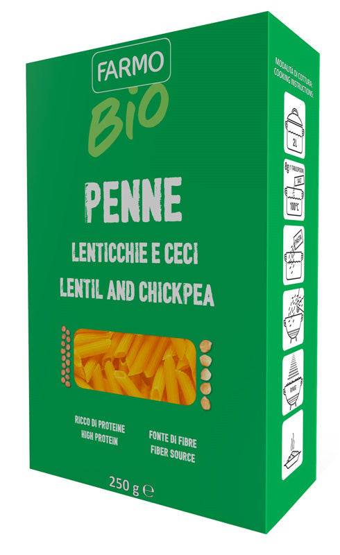 FARMO Bio Penne Lenticchie Ceci 250g - Lovesano