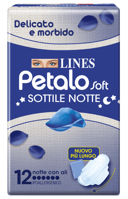 LINES PETALO SOFT NOTTE 12PZ - Lovesano