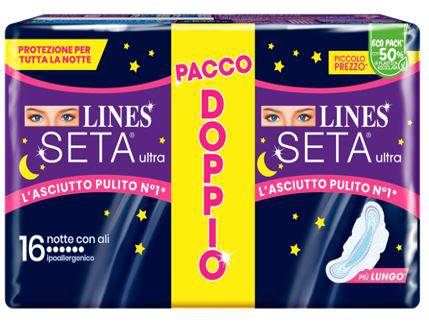 LINES SETA ULTRA NOTTE 16PZ - Lovesano
