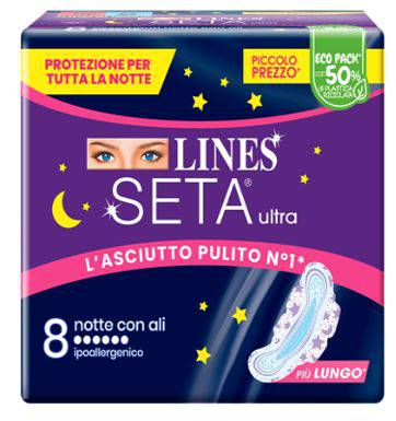 LINES SETA ULTRA NOTTE 8PZ - Lovesano