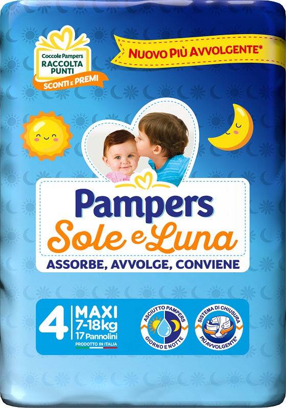 PAMPERS SOLE&LUNA MAXI 17PZ - Lovesano