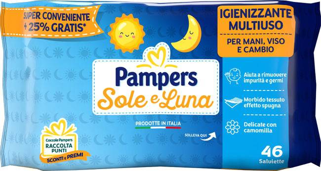 SOLE & LUNA Salviette Eff.Spugna 46pz - Lovesano