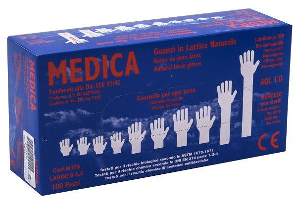 GUANTI LATTICE C/POLV L 100PZ - Lovesano