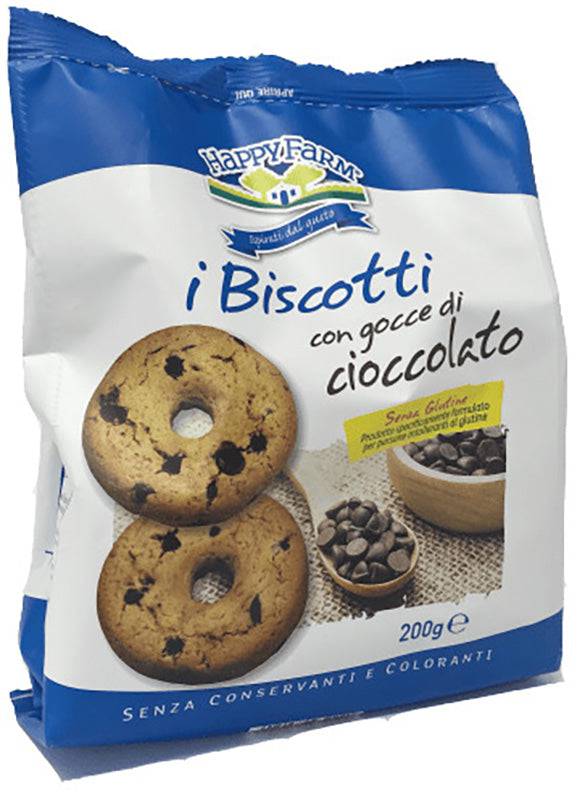 HAPPY FARM Biscotti con Gocce di Cioccolato 200g - Lovesano