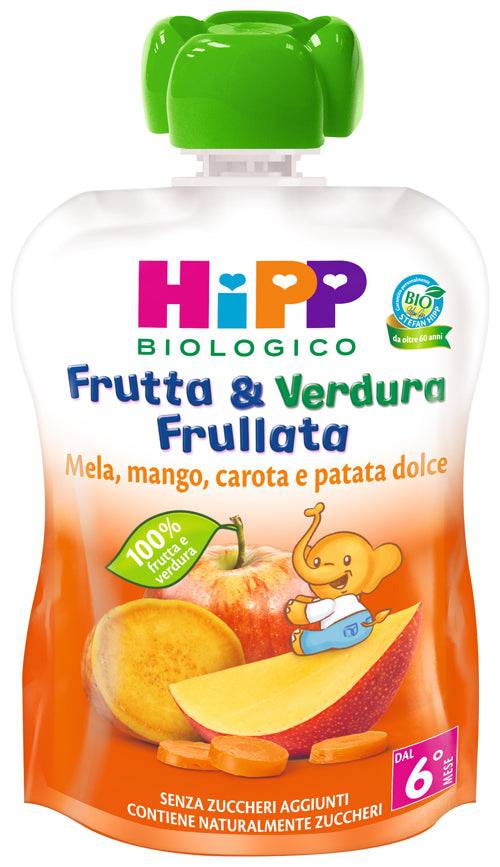 HIPP BIO Frutta & Verdura Mela Mango Carota 90g - Lovesano
