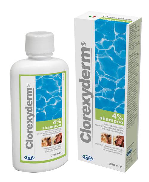 CLOREXYDERM SHAMPOO 4% 250ML VET - Lovesano