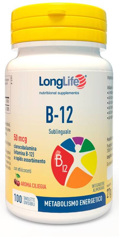 LONGLIFE B12 50MCG SUBL 100CPR - Lovesano