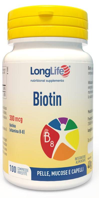 LONGLIFE BIOTIN 100CPR - Lovesano