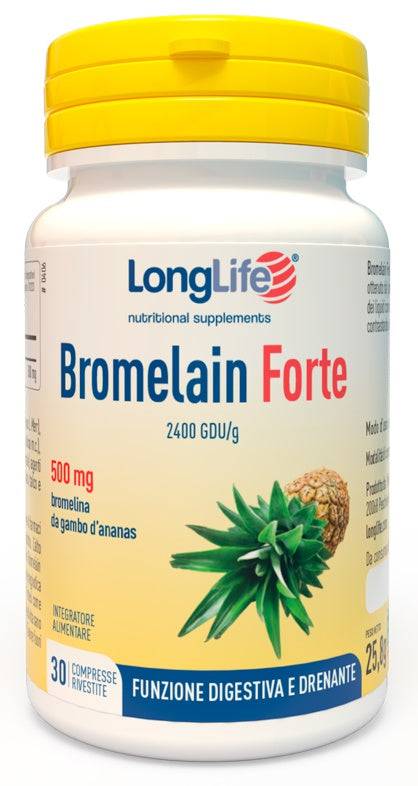 LONGLIFE BROMELAIN FORTE 30CPR - Lovesano