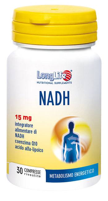 LONGLIFE NADH C/Q10 30CPR - Lovesano