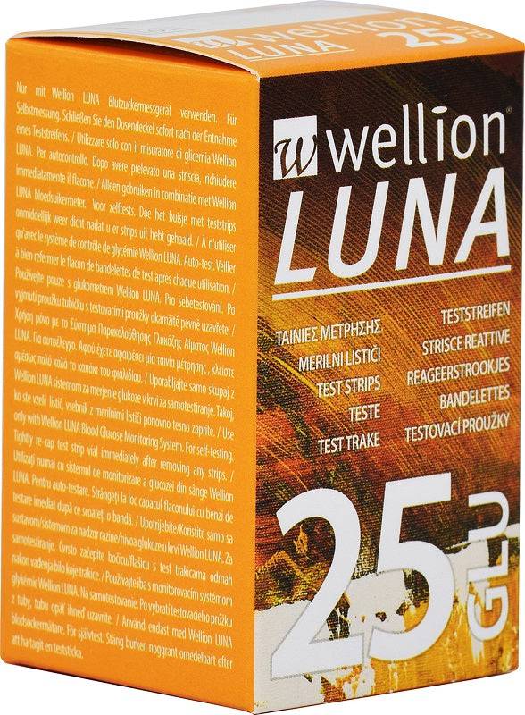 WELLION LUNA 25 STRIPS - Lovesano