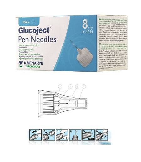GLUCOJECT PEN NEEDLES 8MM G31 - Lovesano