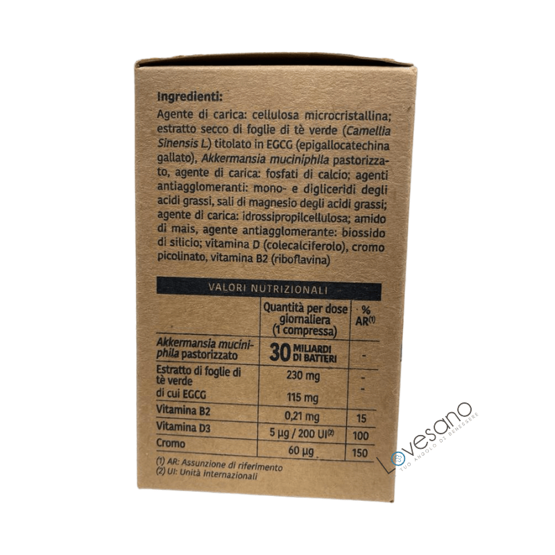 The Akkermansia Company Gestione del peso - 30 compresse senza glutine - Lovesano