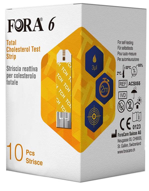 FORA6 STRISCE COLESTEROLO 10PZ - Lovesano