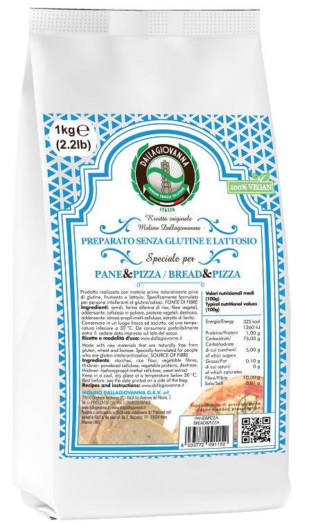 MOLINO DALLAGIOVANNA Mix Pane Pizza S/L S/G 1Kg - Lovesano