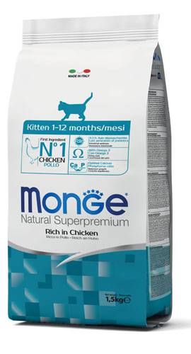 MONGE KITTEN 1/12 MONTHS 1,5KG - Lovesano