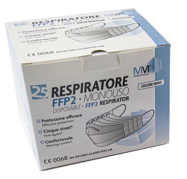 MUNUSMED Respiratore FFP2 Nera 25pz - Lovesano