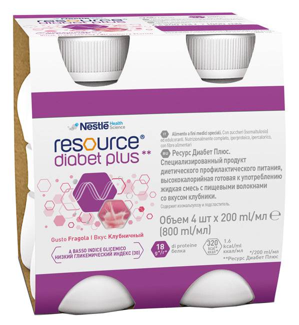 RESOURCE DIABET PLUS FRAGOLA - Lovesano