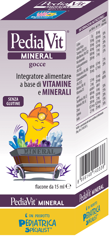 PEDIAVIT MINERAL GOCCE 15ML - Lovesano