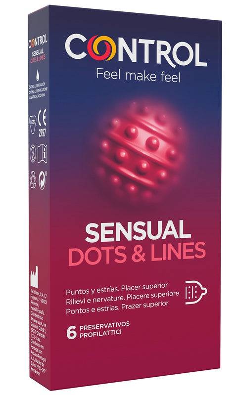 CONTROL SENSUAL DOTS&LINES 6PZ - Lovesano