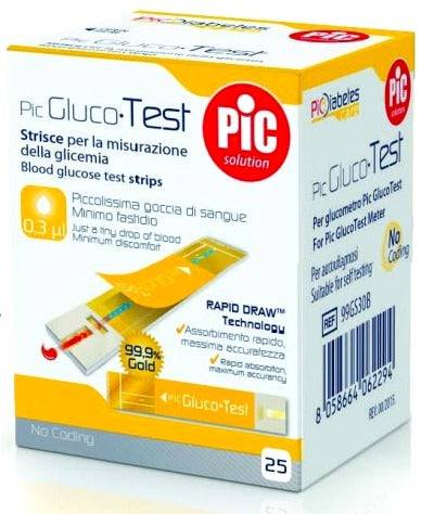 STRISCE PIC GLUCOTEST 25PZ - Lovesano