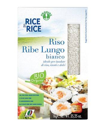 RICE & RICE Riso Lungo Ribe Bianco 1Kg - Lovesano
