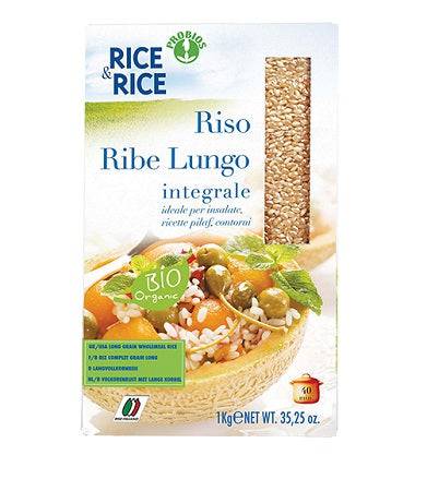 RICE & RICE Riso Lungo Ribe Integrale 1Kg - Lovesano