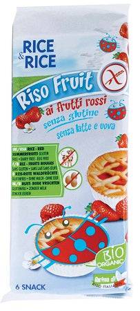 RICE & RICE Crostatina Riso Frutti Rossi 6x33g - Lovesano