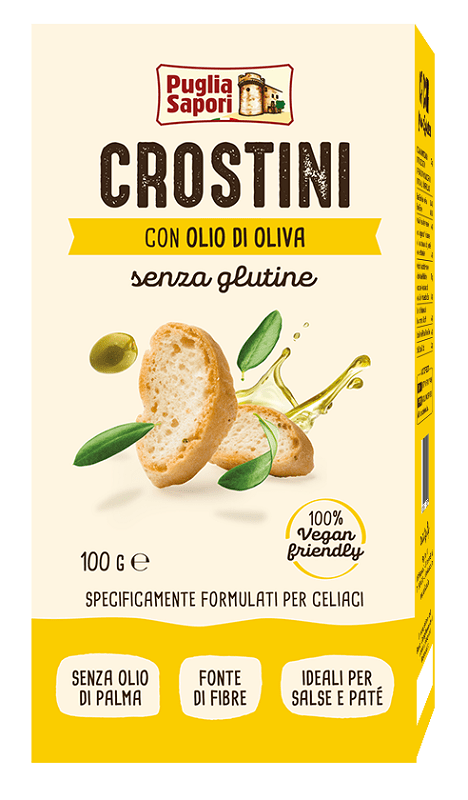 PUGLIA SAPORI Crostini Oliva 100g - Lovesano